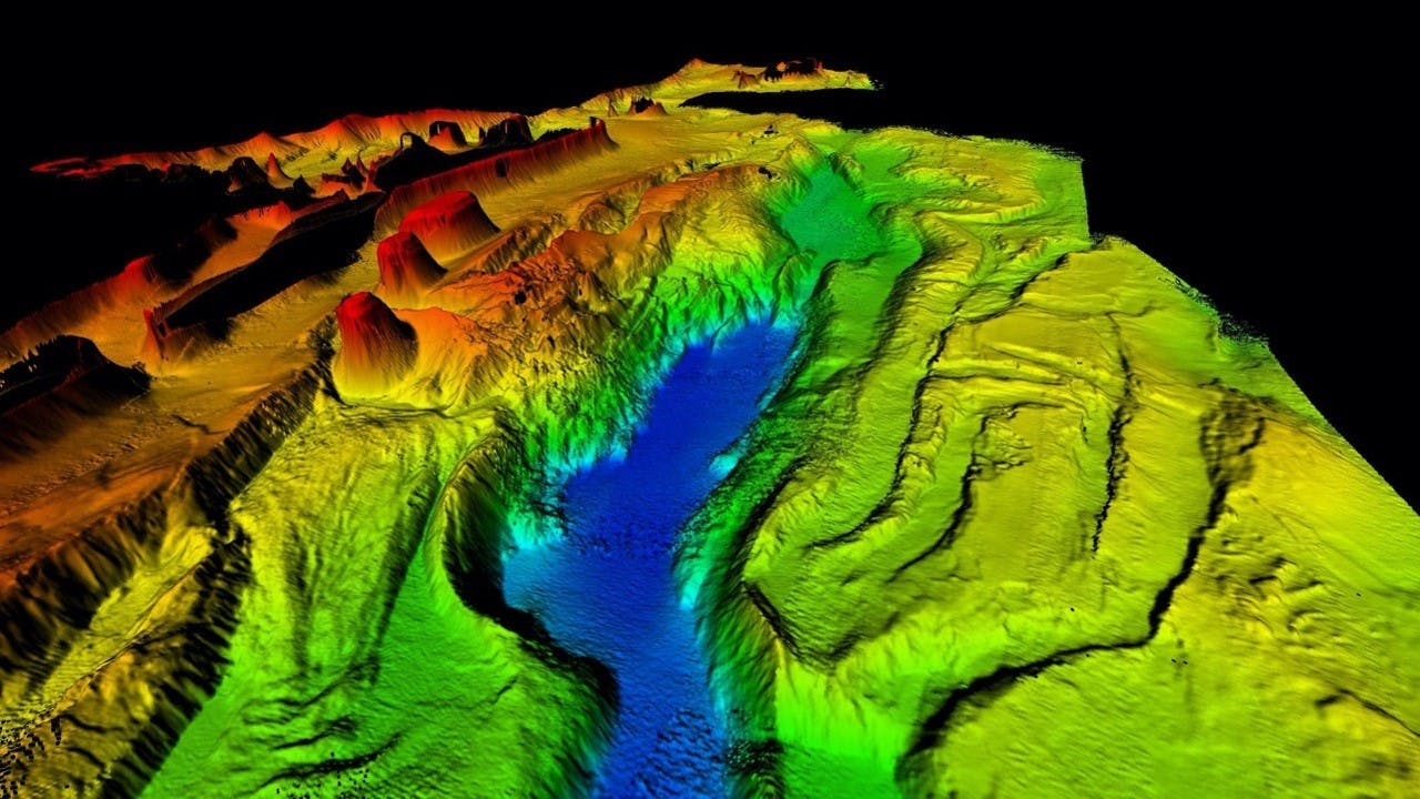 3D bathymetric rendering of the Red Sea